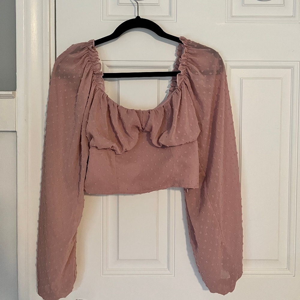 Long sleeve crop top